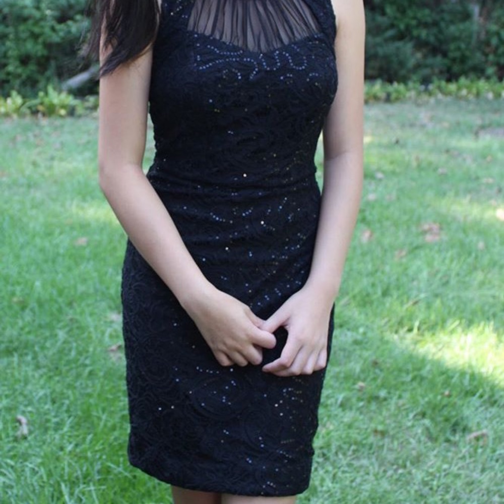 ✨ black sequin bodycon dress ✨